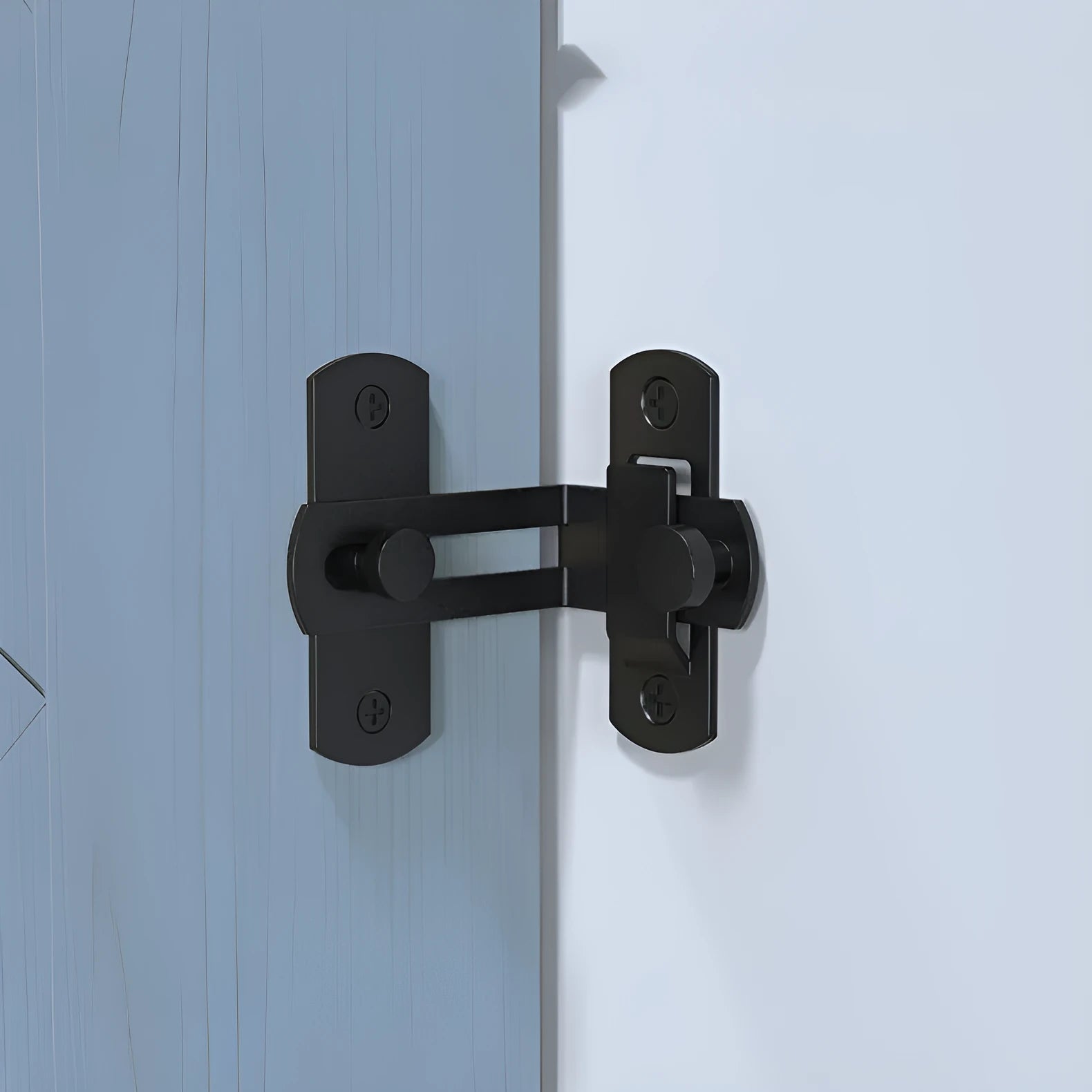 Warehouse hook sliding door lock with American-style hasp and 90-degree bracket design