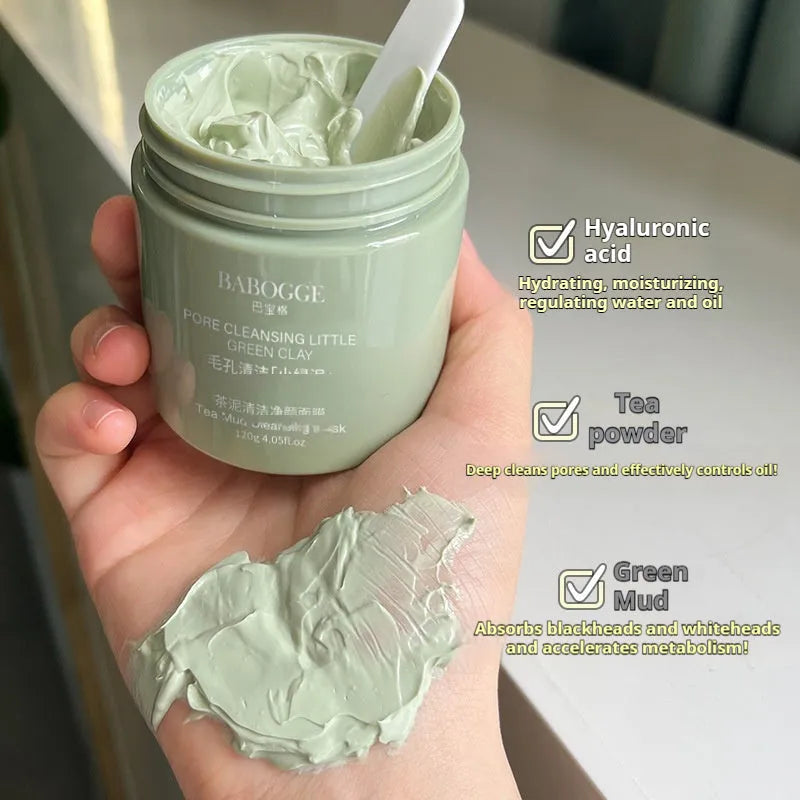 Pot of Tea Mud Cleansing Clay Mask, a 120g daub-type facial treatment.