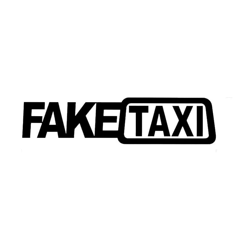 FAKE TAXI car warning sticker 20x8cm waterproof PET vehicle decal