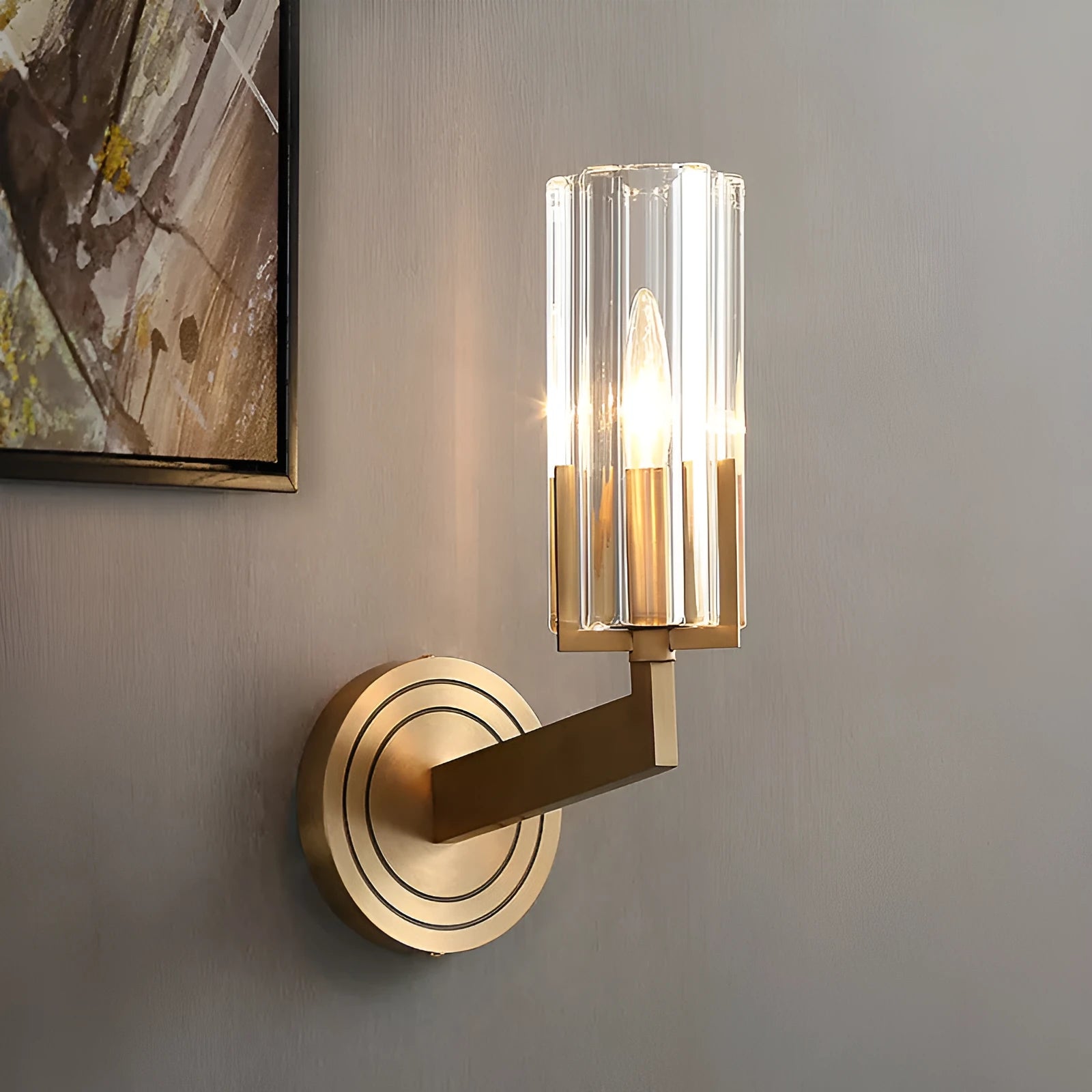 Modern copper wall lamp with either single or double head options, minimalist Nordic design