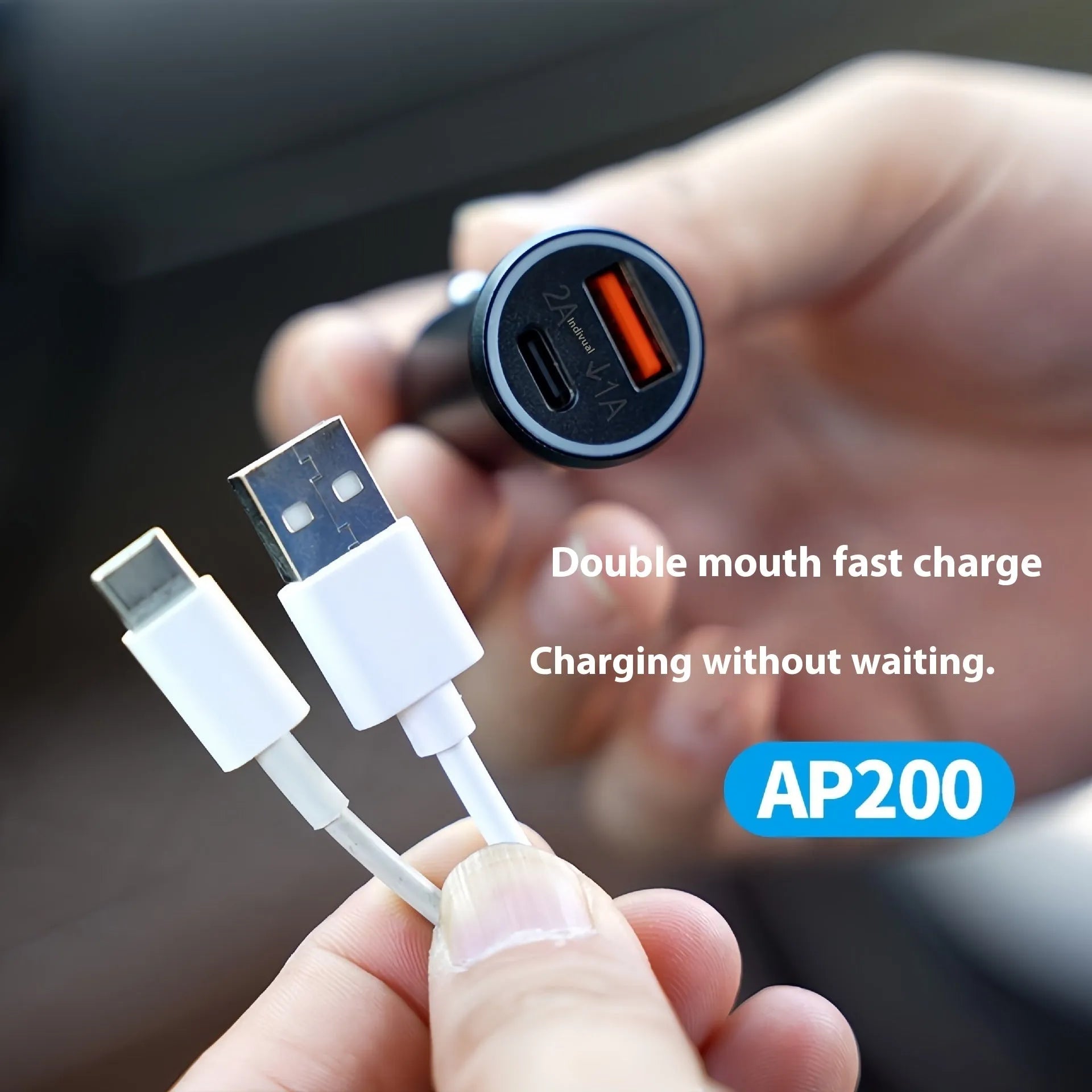 Black GPS car tracking device with charger port connection for vehicle location monitoring