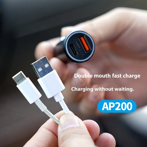 Black GPS car tracking device with charger port connection for vehicle location monitoring