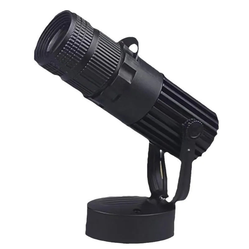 Black 20W LED surface-mounted spotlight with aluminium shell for restaurant ambient lighting