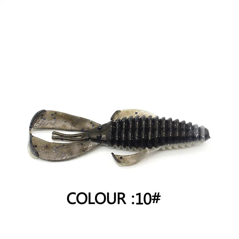 Soft plastic PVC fishing lure measuring 8cm with simulation bait design in multiple colour options