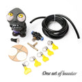 Turbo decompress ornament doll with pressure regulating valve and copper connectors for car turbo system