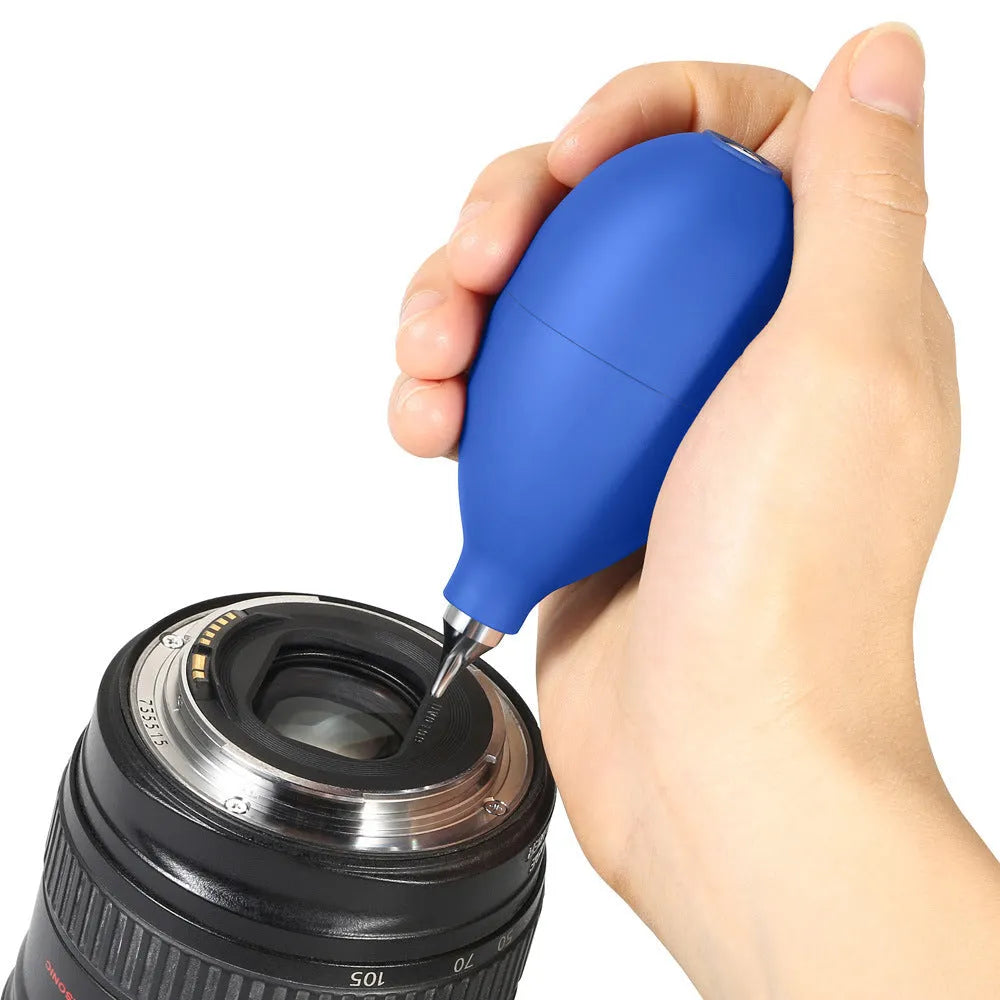 Blue and black rubber dust removal ball cleaning tool for camera and mobile phone maintenance