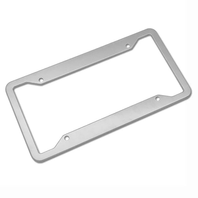 Aluminium alloy licence plate frame in black finish, showing 200x150mm dimensions.