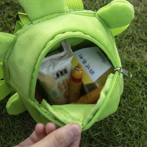 Cartoon turtle shape dog backpack harness vest with metal zipper in velvet material