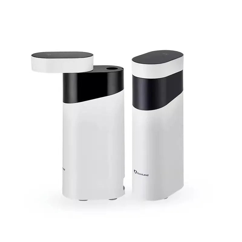 Black and Green compact desktop instant water dispenser with digital display for adjustable temperature control.