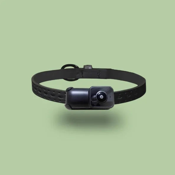 Black wifi neckband camera for wireless streaming and 1080P video recording