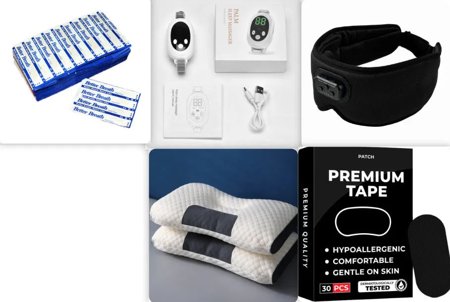 White sleep aid device with handheld remote control and adjustable intensity settings for insomnia management