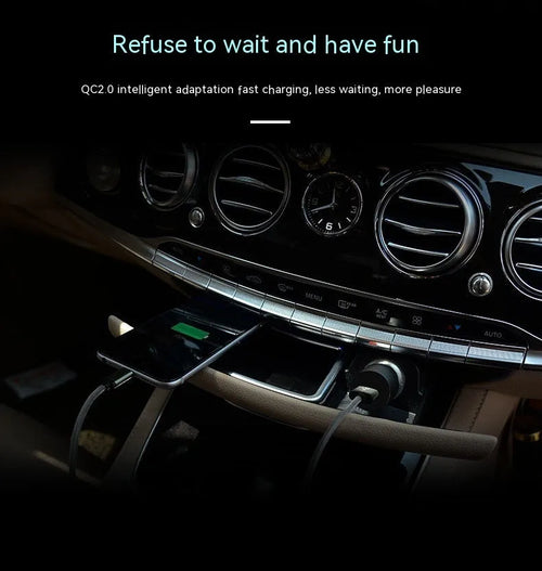 White single port USB car charger with QC2.0 fast charge technology for vehicles