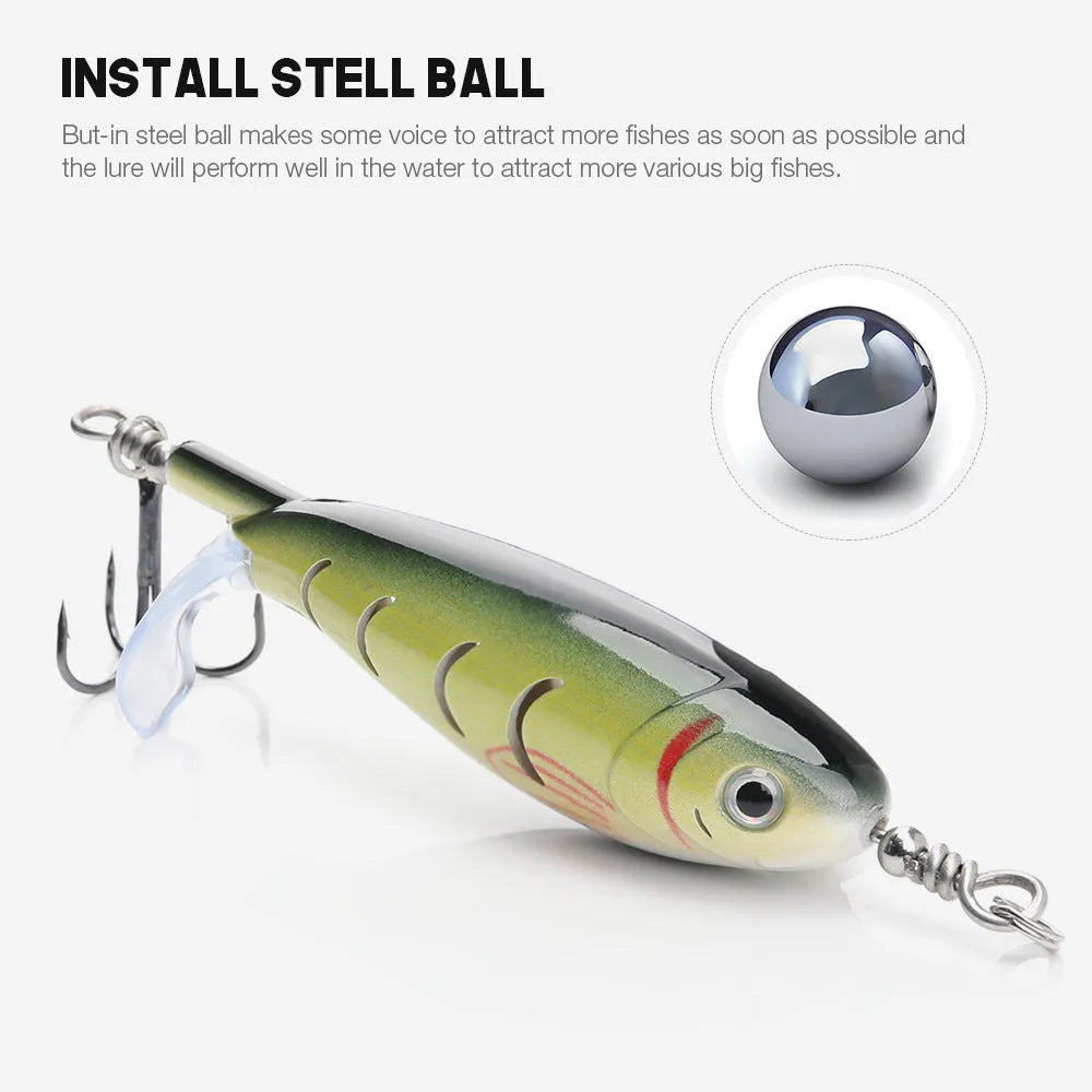 7.5cm long bionic fishing lure bait for road fishing shown in one of its five colour variations