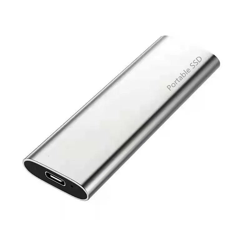 Metal shell mobile SSD expansion hard drive with ultra-thin design in red colour