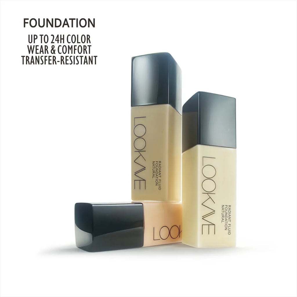 LOOKAVE Matte Liquid Foundation tube in 21c size with shade options LK63C-01 to LK63C-06