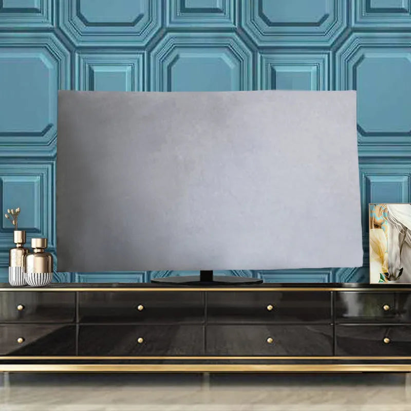 Velvet TV cover in six colour options showing national style design for television dust protection