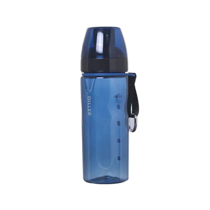 Chinese style sports water bottle with tea compartment in blue, red, black or grey colour
