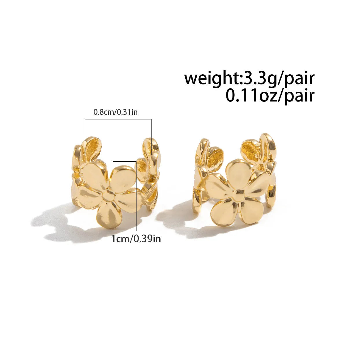 Gold alloy starfish and scallop shell earrings with conch nautical elements for women