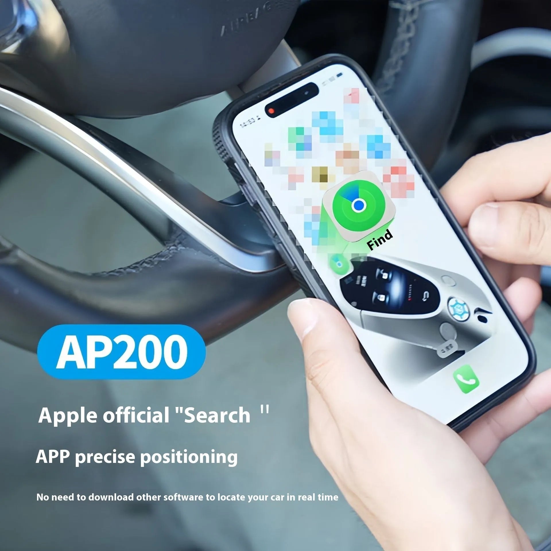 Black GPS car tracking device with charger port connection for vehicle location monitoring