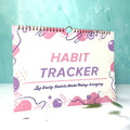 English habit tracking device showing 21cm by 28cm size with 12 internal pages for self-discipline planning