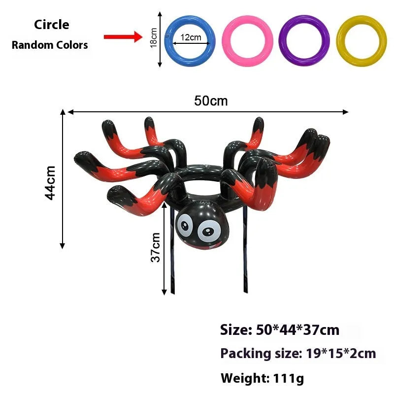 PVC inflatable character ferrule throwing toy in multiple Halloween and festive designs