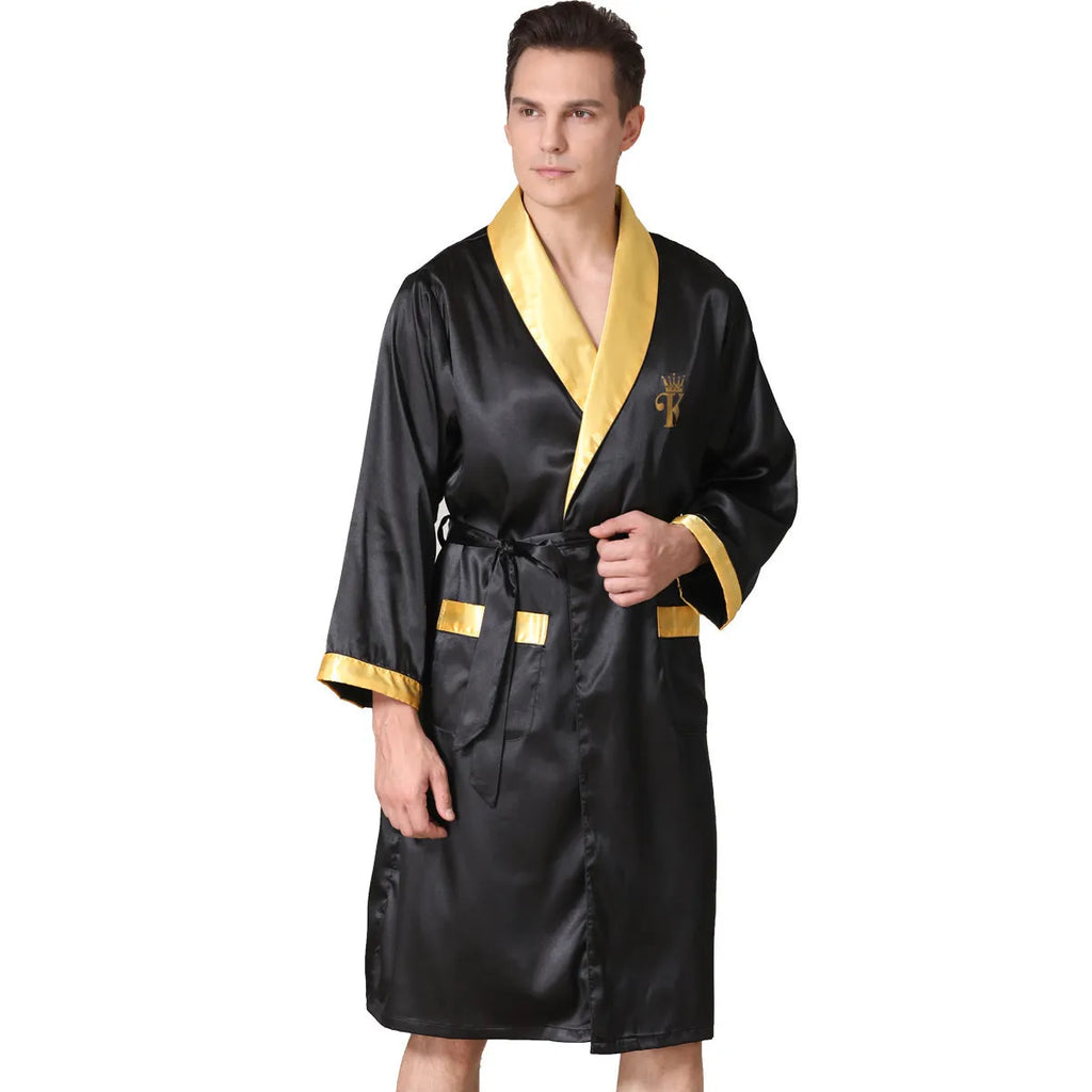 Men's rayon summer bathrobe in multiple colour options with continental sizing for home leisure wear