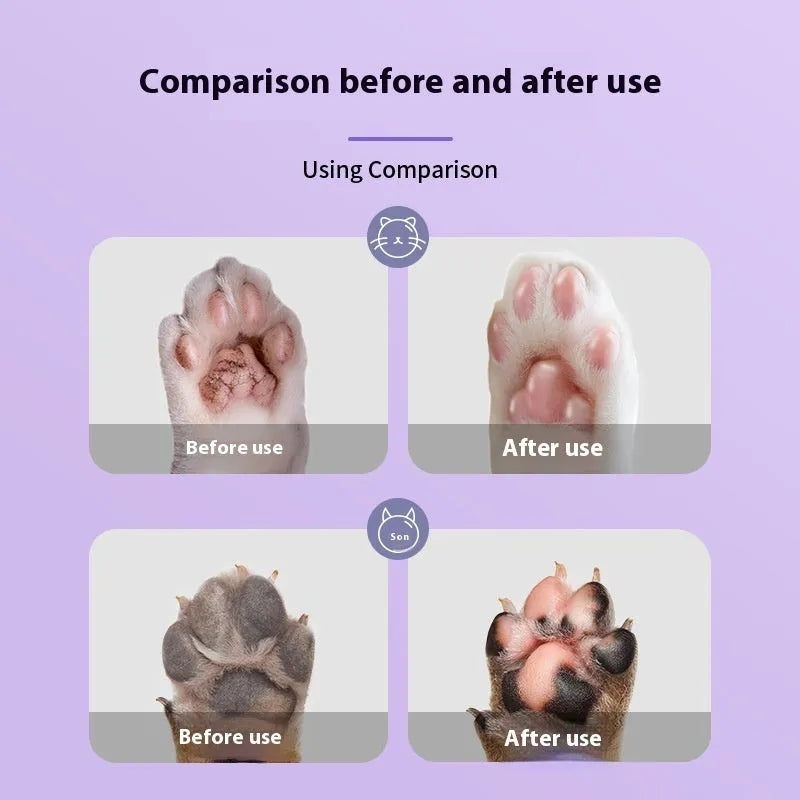 40g pet foot cream in container with Brazil palm wax for cat and dog claw care