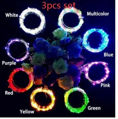 2-metre copper wire LED string light with bottle stopper for wine bottle decoration