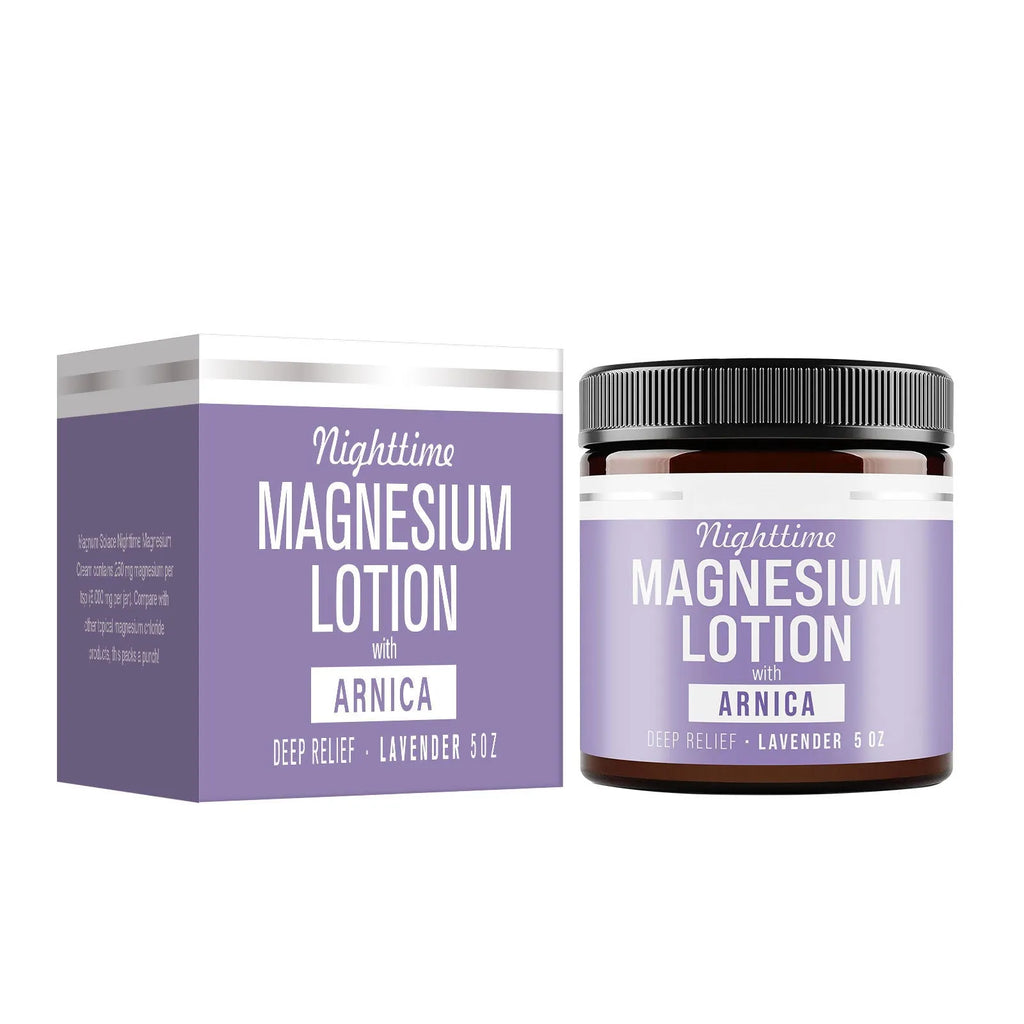 150ml magnesium body butter cream jar measuring 7.1cm square