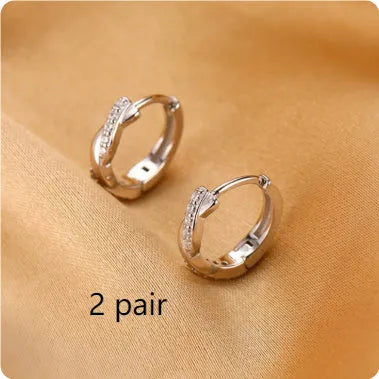 Geometric interwoven hemp rope earrings in gold and silver colour options