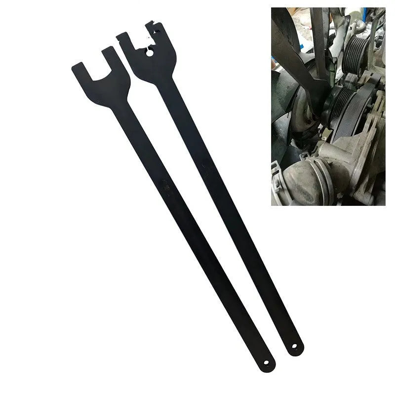 Land Rover fan support wrench set with 36mm and 40mm alloy steel spanners for coupler adjustment