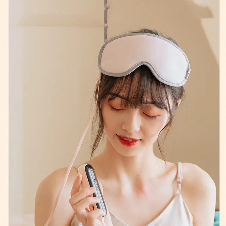 Portable steam sleep massage goggles with USB charging port and adjustable settings