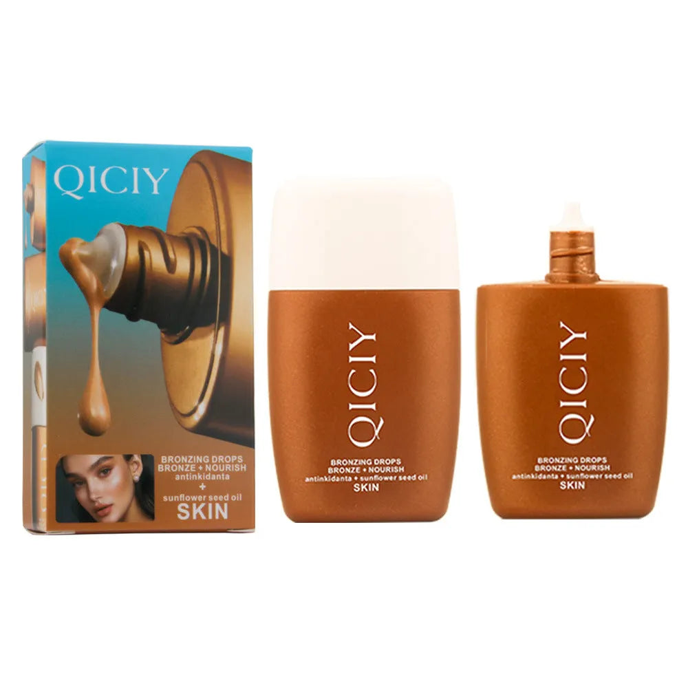 30ml face and body highlight contour liquid bottle with four shade options for natural brightening