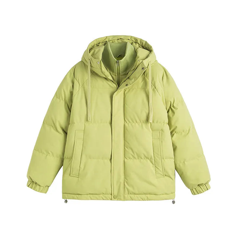 Loose winter padded coat with side pockets in six colour options