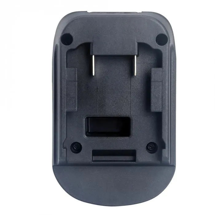 Black Milwaukee to Makita battery adapter for DM18M tools and H99F batteries