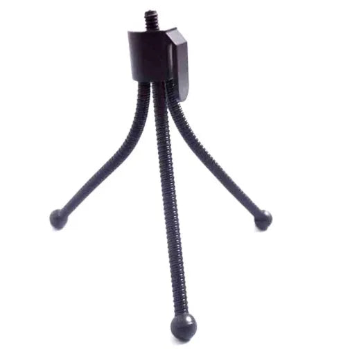 Small iron frame mini desktop tripod with telescopic legs extended to 90mm height