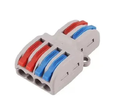 Quick wire connector with fire insulation shell and brass guide for electrical installations