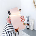 Mirror finish protective TPU case for iPhone shown in various colours.