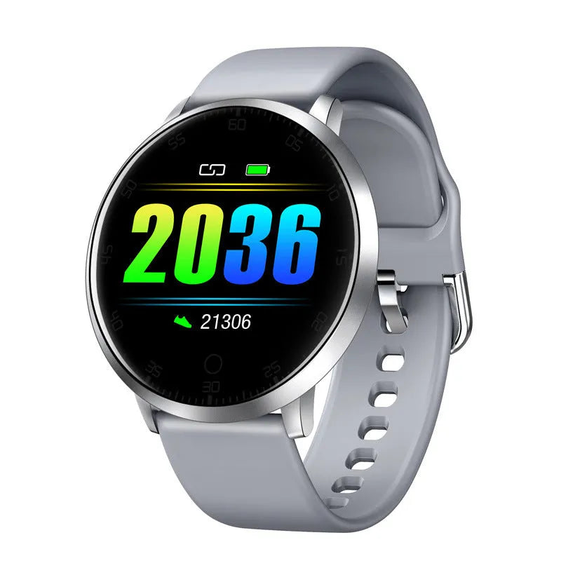 Ultra-thin waterproof smart health bracelet with 1.3 inch screen on silicone wristband