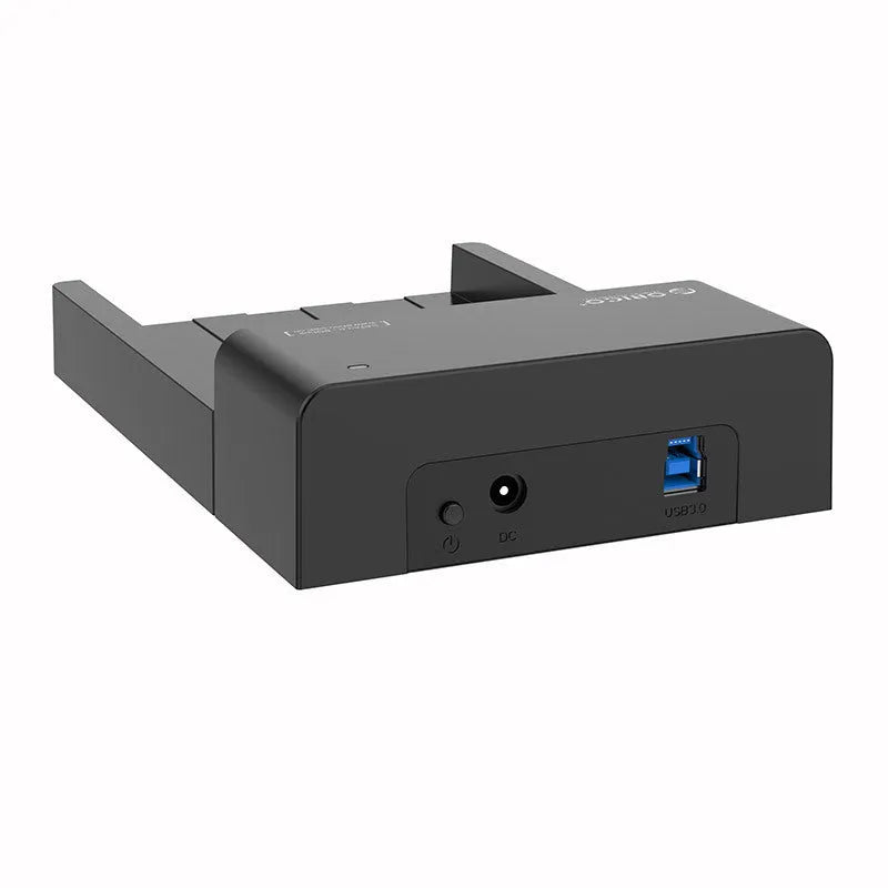 Black plastic 2.5 and 3.5 inch universal SATA hard disk enclosure with data cable