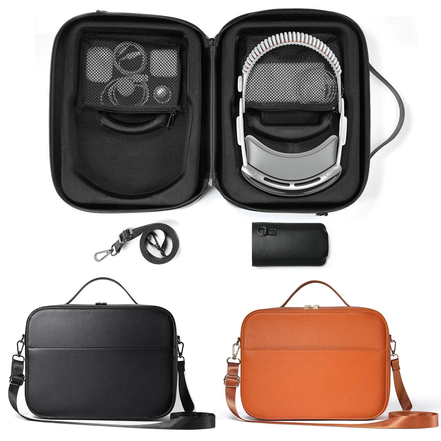 Black Superfiber MR glasses storage box for Apple Vision Pro headset protection.