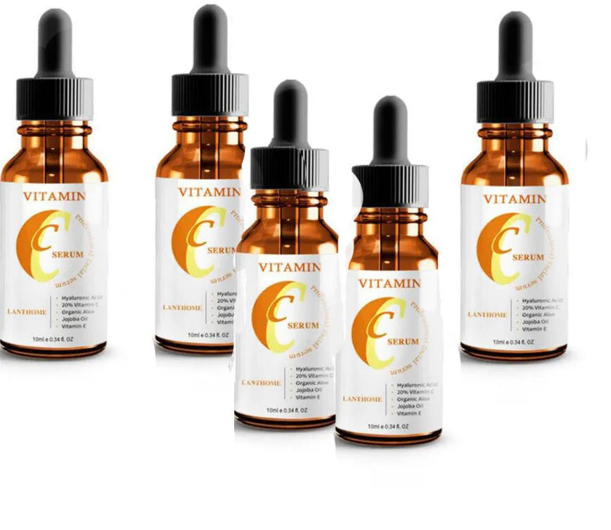 10ml bottle of Vitamin C Hyaluronic Acid Facial Serum for skin brightening and anti-aging