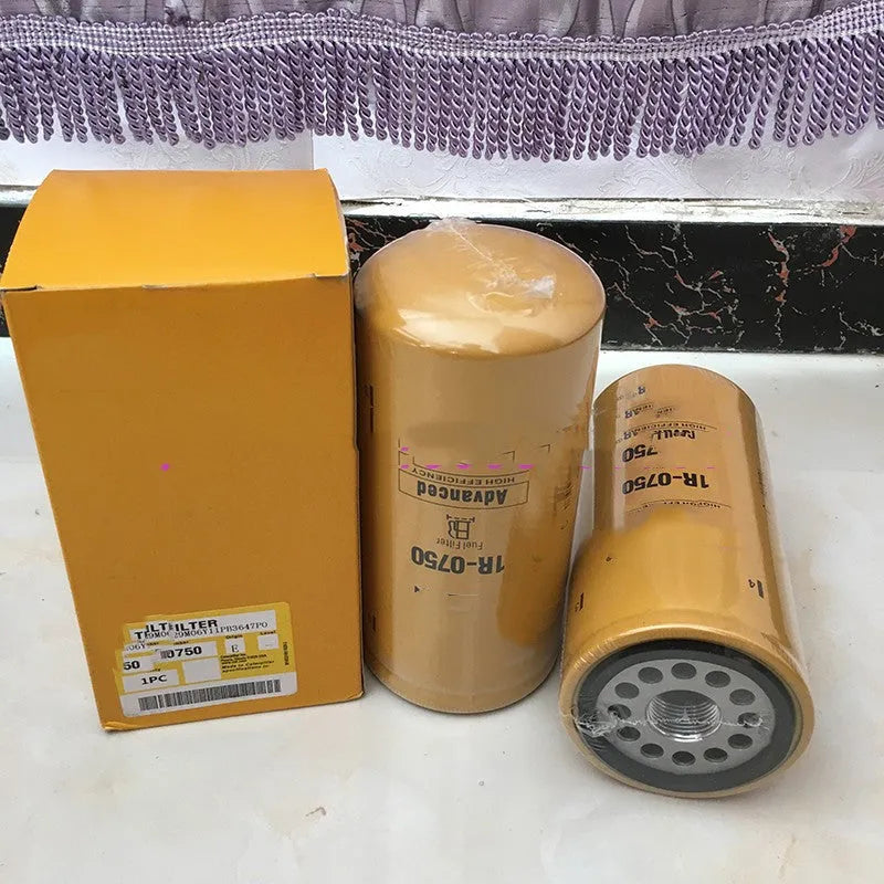 1R-0750 fuel filter element with filter paper construction for diesel engine applications