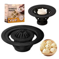 Black Jinkali kitchen mould set of 4 pieces for shaping steamed buns and dumplings with decorative patterns
