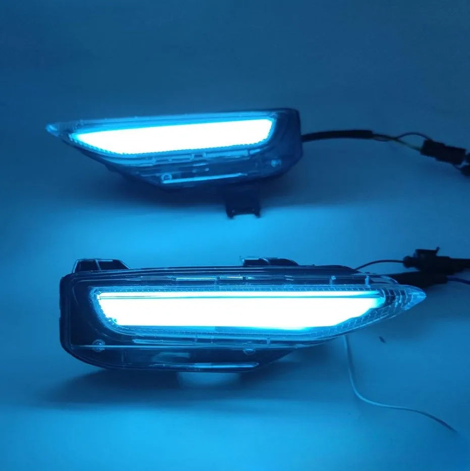 Infiniti Q50 Q70 front bumper LED daytime running and turn signal lamp unit with streamer lights