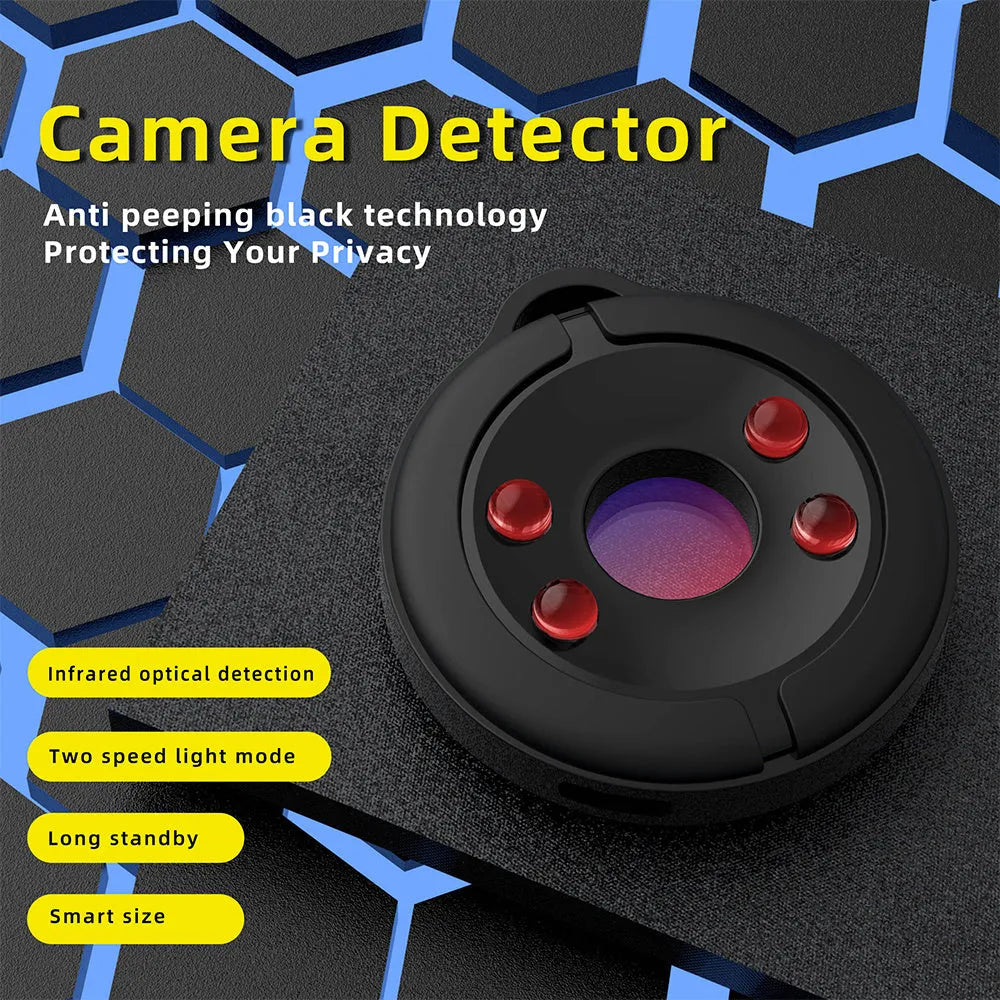 Compact infrared camera detector for hidden surveillance detection with 5 metre range