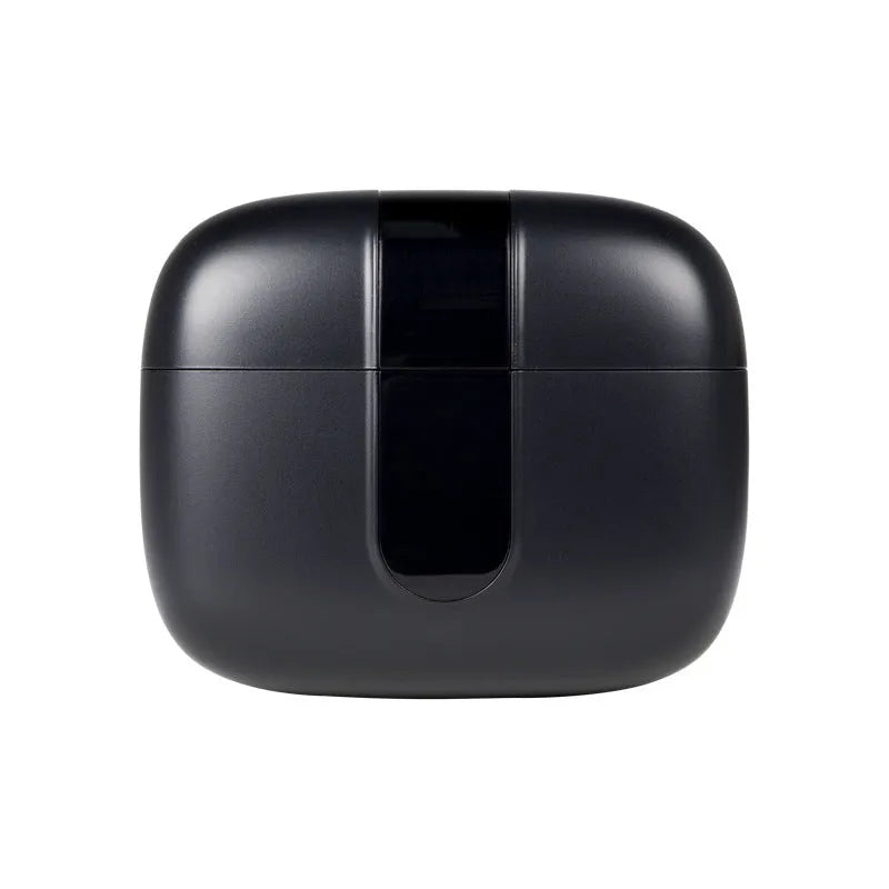 Jerry X08 wireless Bluetooth headphones with digital display and USB charging case in black colour