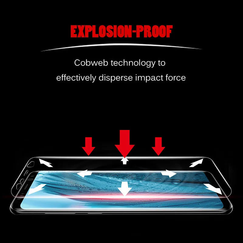 Purple Light Hydraulic Film curved screen protector for Samsung smartphones