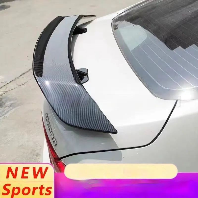 Universal punch-free ABS plastic car spoiler tail wing in various finishes