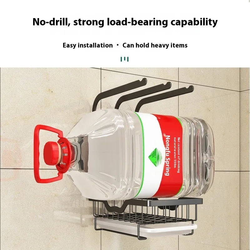 Foldable plastic kitchen rack in Chinese style design with rag draining storage